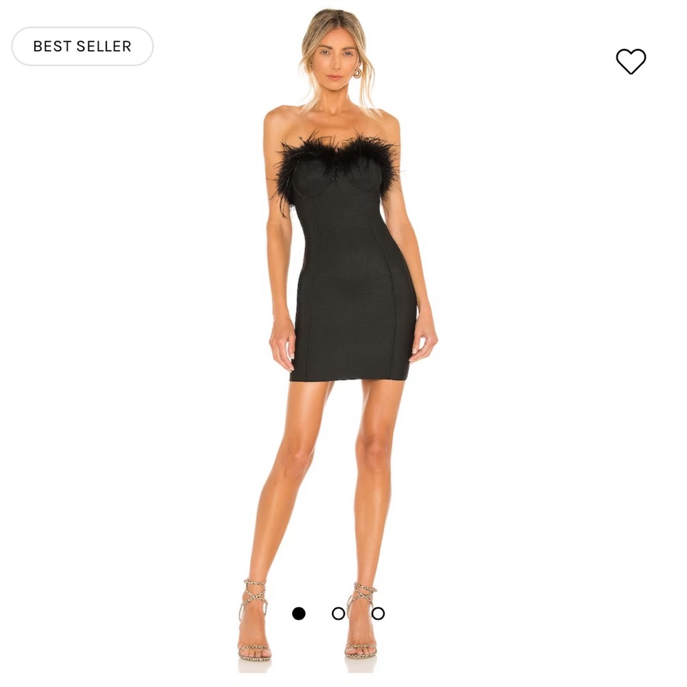 Revolve Ramona Bustier Dress in Black superdown